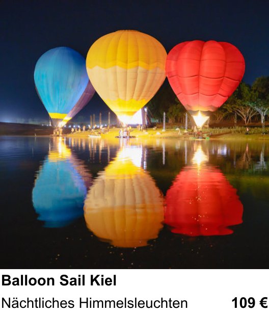 Anschaulicher Fotokurs rund um Balloon Sail Kiel: Nächtliches Himmelsleuchten