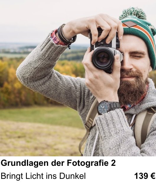 Fotoworkshop zum Thema Zweiter Teil der Fotografie-Grundlagen in Braunschweig: Bringt Licht ins Dunkel
