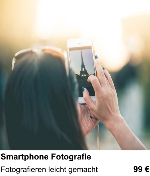 Fotoworkshop zum Thema Smartphone Fotografie in Braunschweig: Fotografieren leicht gemacht