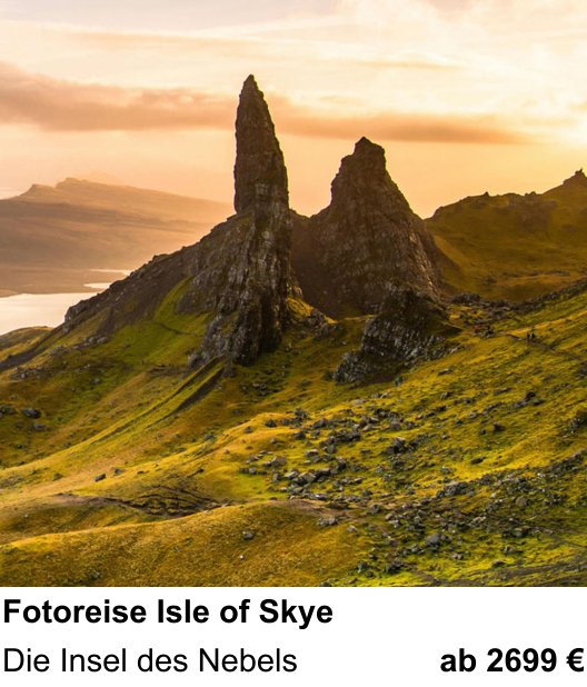 Anschaulicher Fotokurs rund um Fotoreise Isle of Skye: Die Insel des Nebels