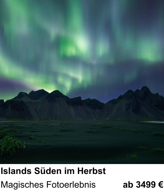 Anschaulicher Fotokurs rund um Islands Süden im Herbst: Magisches Fotoerlebnis