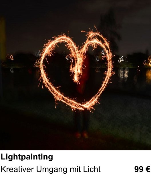 Fotoworkshop zum Thema Lightpainting in Braunschweig: Kreativer Umgang mit Licht