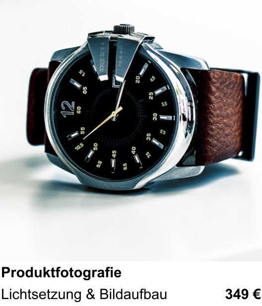 Fotoworkshop zum Thema Produktfotografie in Braunschweig: Lichtsetzung & Bildaufbau